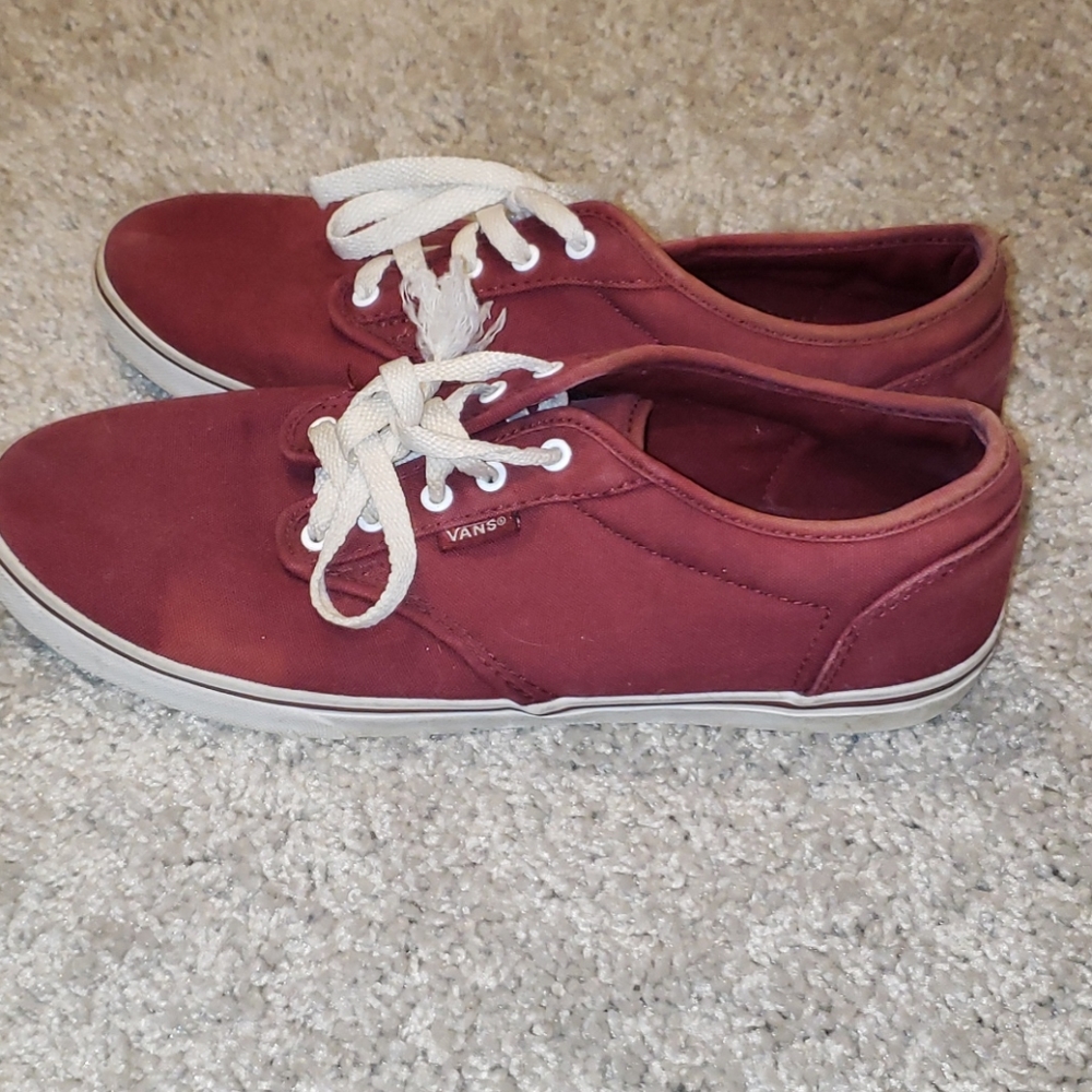 Burgundy Laced Vans